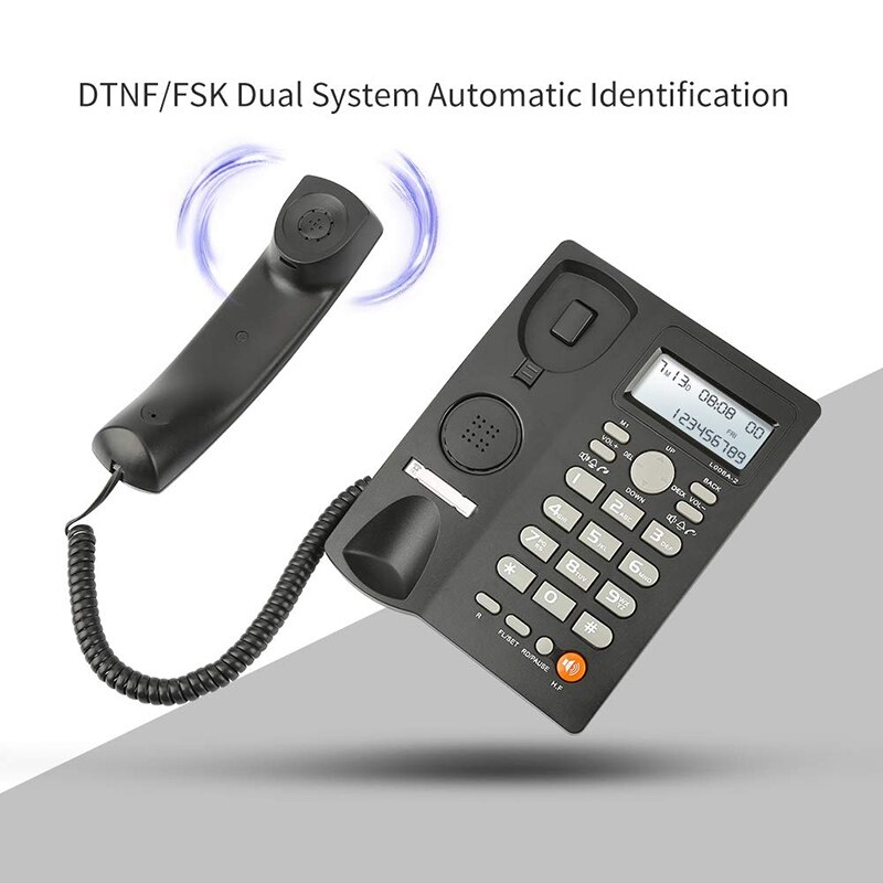 Vaste telefoon voor thuis/hotel/kantoor, met instelbaar volume, realtime datumweergave: Default Title