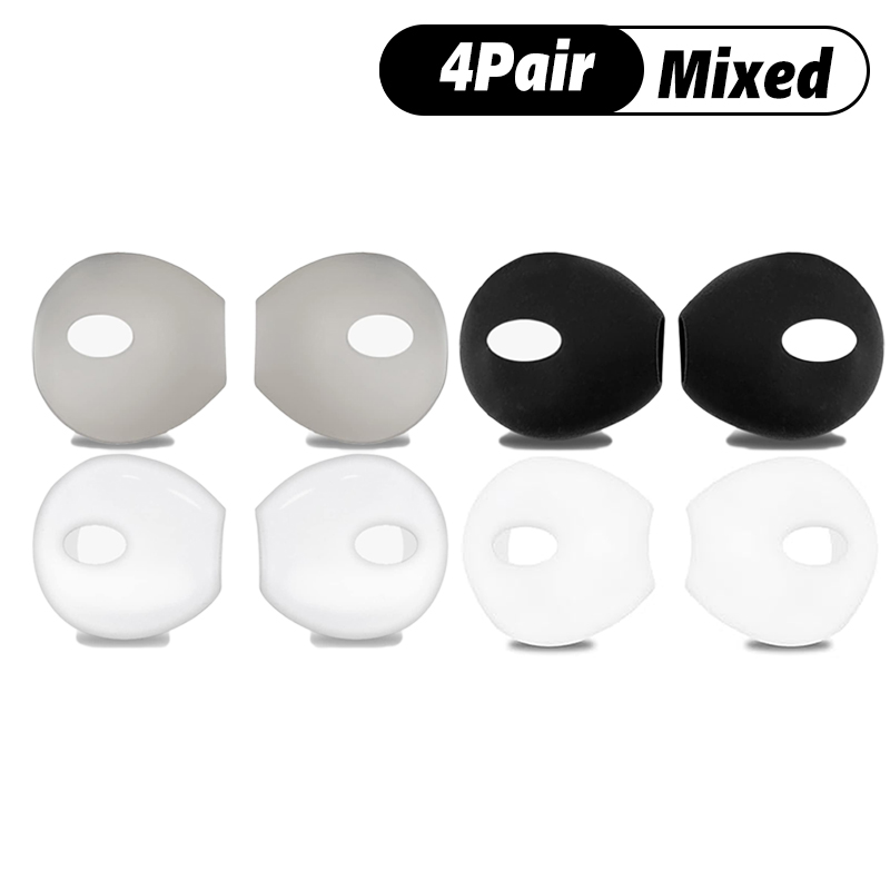 Antypoślizgowe etui na słuchawki robić Airpods Silikonowe, antypoślizgowe gumowe końcówki douszne Nakładki na słuchawki douszne robić iPhone'a Wkładki ochronne douszne: XS / w odcieniu kości słoniowej