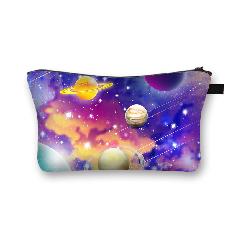 Galaxy Star Print kosmetyczki planeta kobiety makijaż torby damskie szminki przechowywanie kosmetyki torba dziewczyny kosmetyczka organizatorzy: hzbGalaxy05