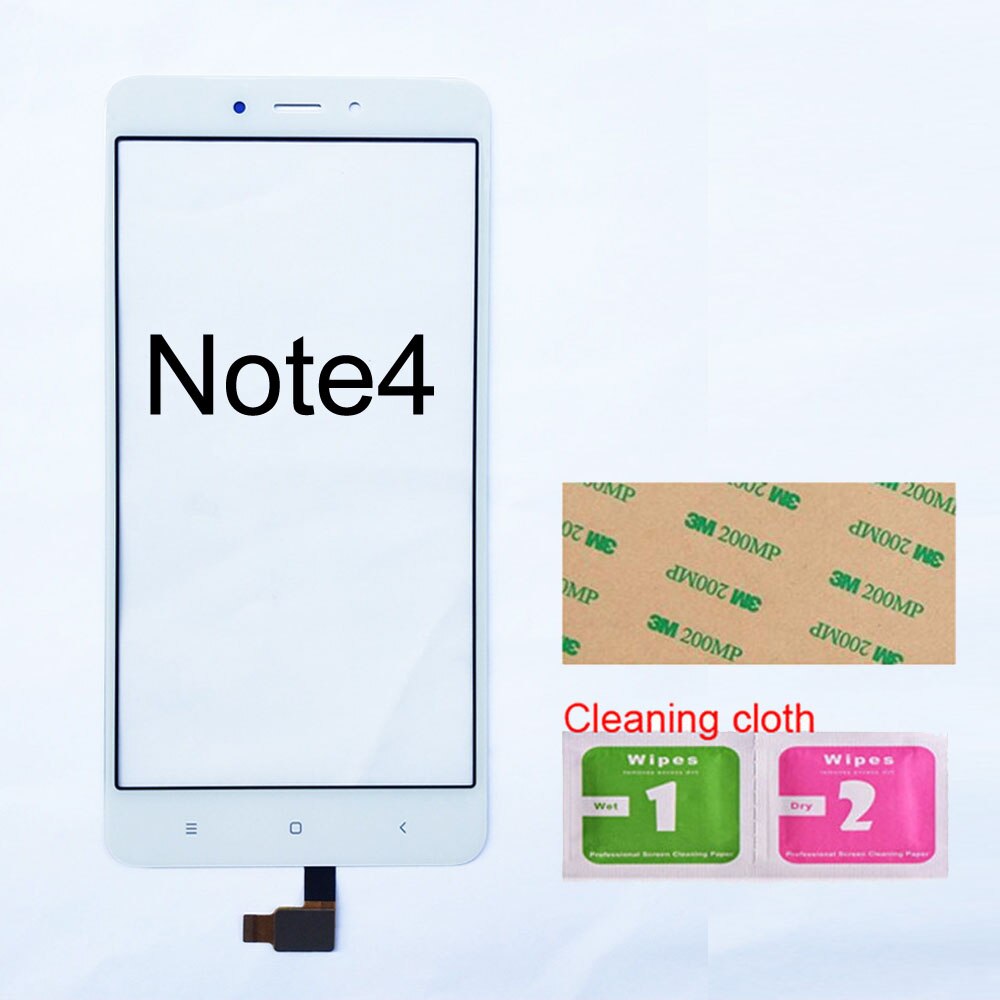 Touch screen Für Xiaomi Redmi Hinweis 1/2/3/4 Touch Screen Digitizer Sensor Glas Panel Ersatz: Note4 White