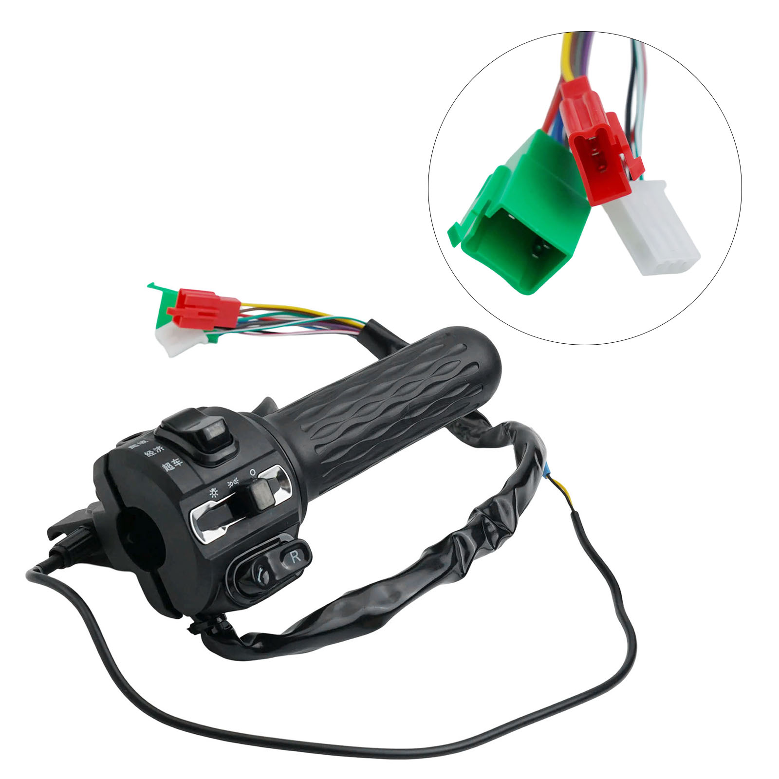 E-Bike Drossel Schalter Scheinwerfer Richtungsanzeigen Elektrische Fahrrad Spin Griff Disc Split Spin Griff Teile