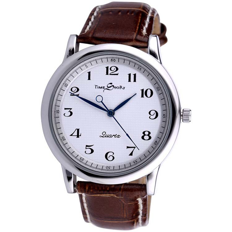 Lovers 'Quartz Horloge Reverse Linksom Olie Druk Wijzerplaat Waterdichte Reverse Leather Lovers' Horloges: Men brown