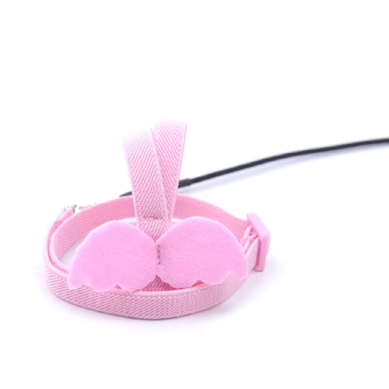 Huisdier papegaai vogel harnas riem buiten verstelbare trainingstouw tractiebanden: Roze a