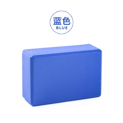 5 färger yoga pilates eva yoga block tegel sport träning gym skum träning stretching hjälp kroppsformning hälsoträningsutrustning: Blå