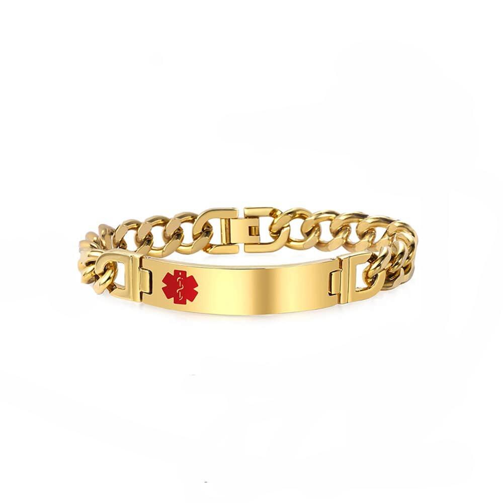 316l op maat gegraveerde armbanden met schakelketting, sieraden, gratis gegraveerde informatie, herensieraden