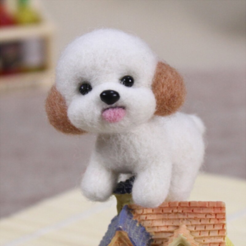 1 pièces aiguille feutrée animaux Shiba Inu belle chien à la main Non-fini laine feutre artisanat Kits fournitures bricolage Animal mignon feutre jouet