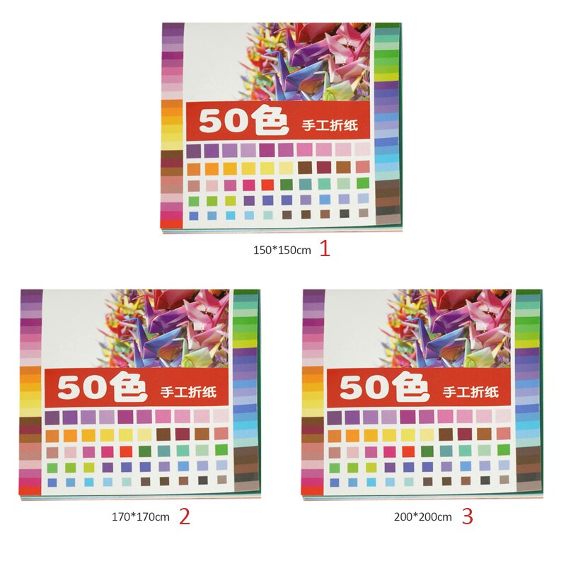 DIY Square Floral Origami Paper Kids Folded Craft Paper Single Sided Scrapbooking Decor Handmade Craft 50PCS