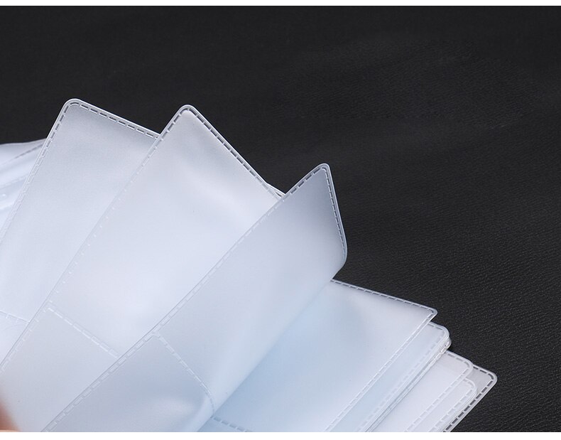 2PCS Business Card PVC Pockets, Plastic Pocket Page Sleeve A4 size, horizontal and vertical pockets