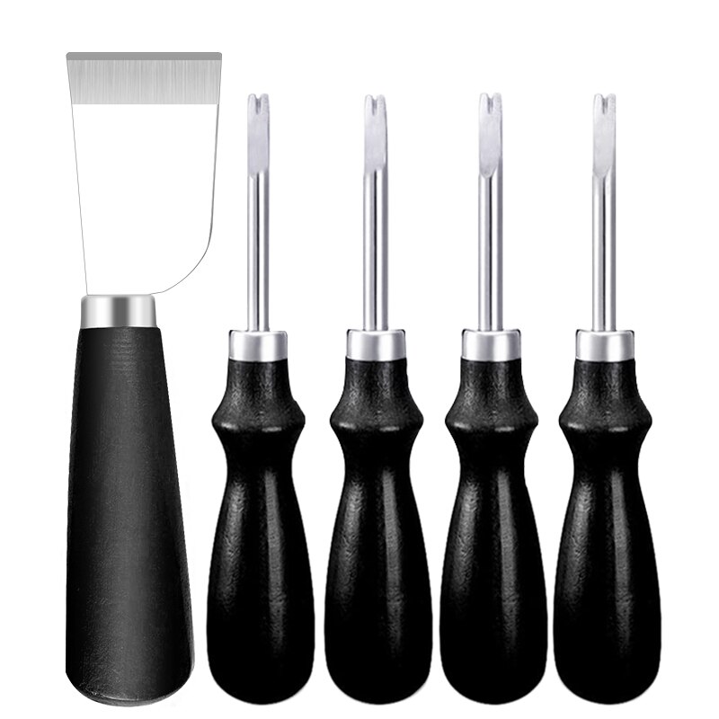 LMDZ Leather Craft Tools Set Hole Punch Leather Edge Beveler Skiving Cutting Knife Slotter Leather Cutting Suit for Leather Work: Type4