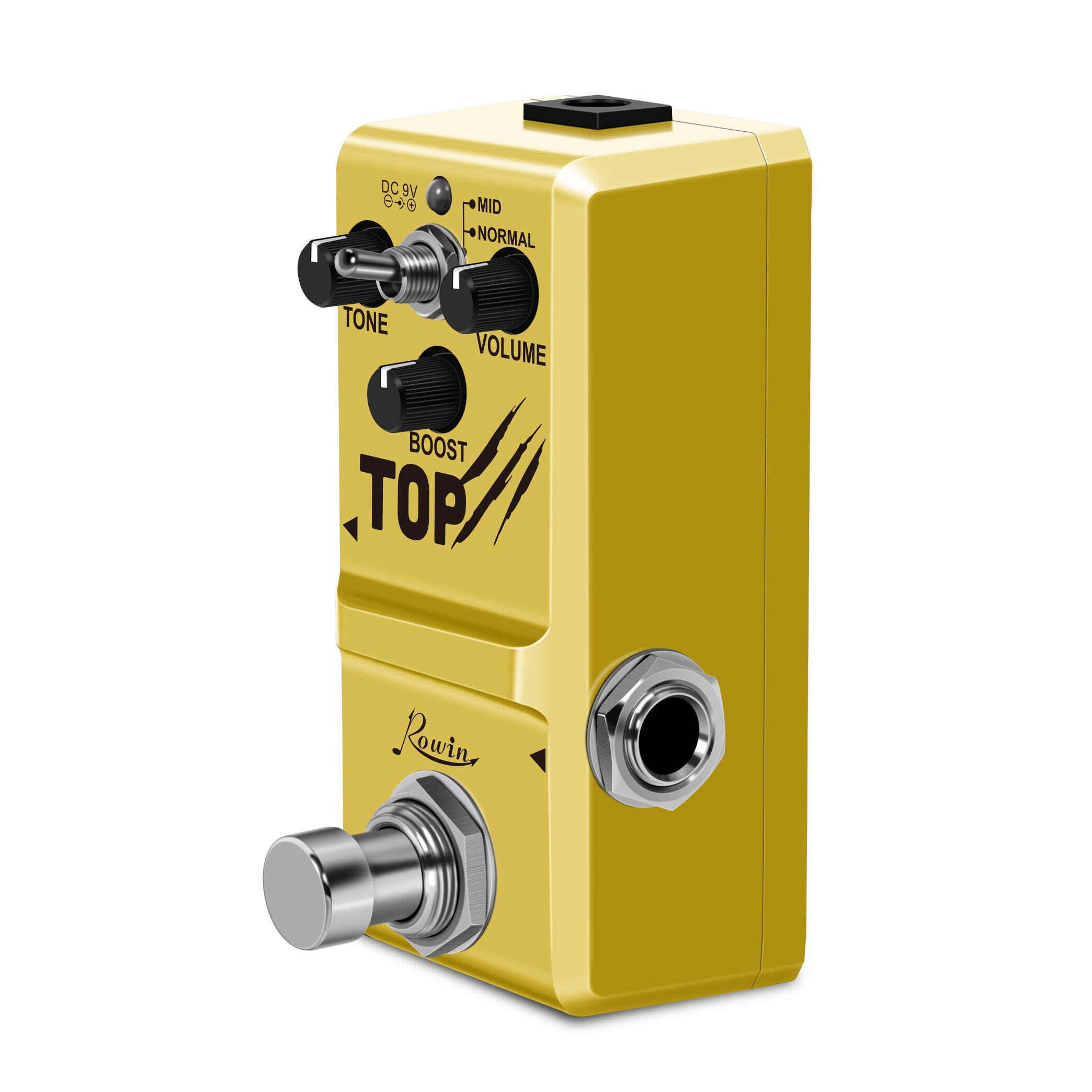 Rowin LN-318 guitarra Booster Pedal Mini analógico Vintage Boost Effect pedales para guitarra Mid Normal 2 modos