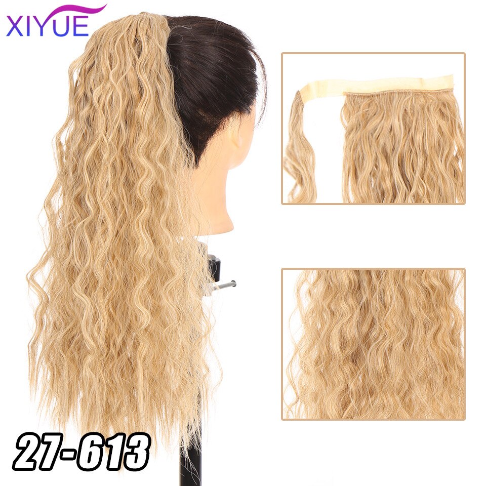 wickeln Synthetische Magie Einfügen Lockige Pferdeschwanz-haar Verlängerung Pferdeschwanz-haar Clip Pferdeschwanz Perücke Pony Schwanz Flase Haarteil Haar Schwanz Hai: M022-27-613