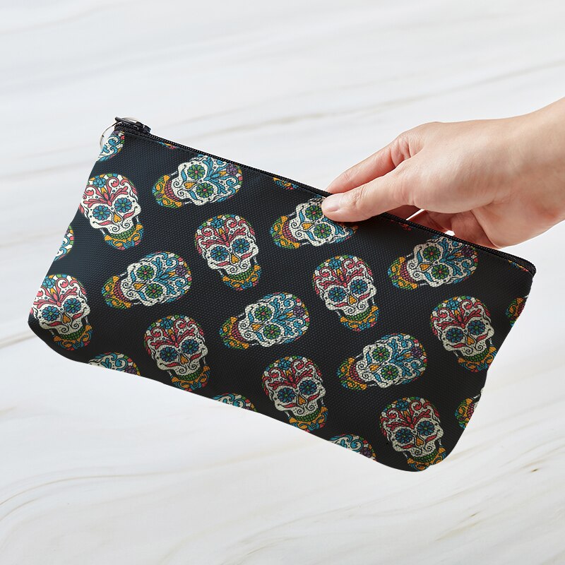 Skull Print Vrouwen Outdoor Opbergtas Toiletartikelen Organiseren Cosmetische Tas Draagbare Rits Vrouwelijke Reizen Make Up Gevallen: Style7