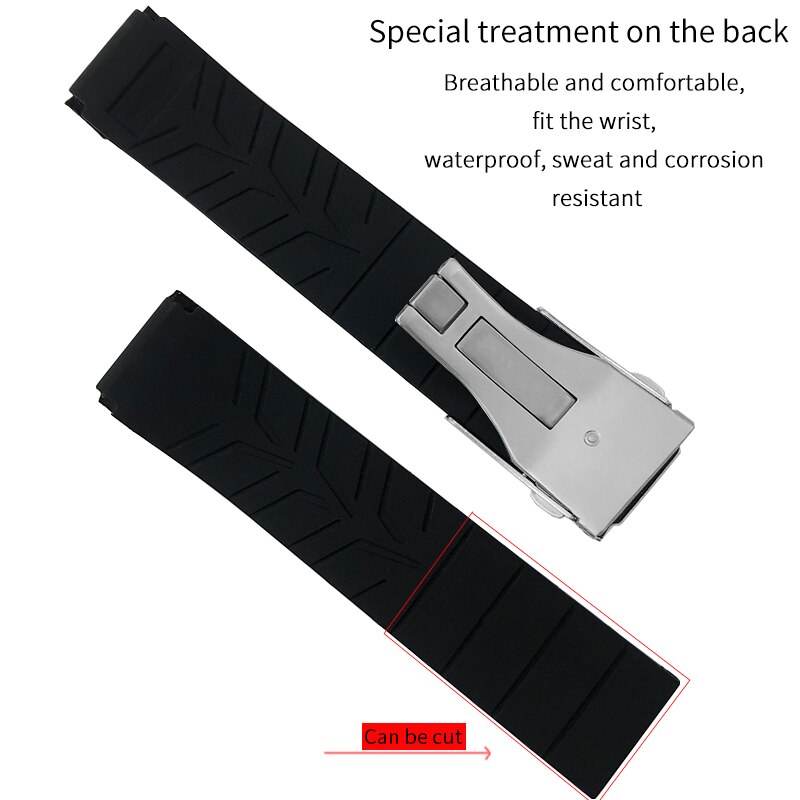 21mm gummi silikone urrem sort hvid orange vandtætte sportsurremme til tissot  t048 t- race t-sports armbånd