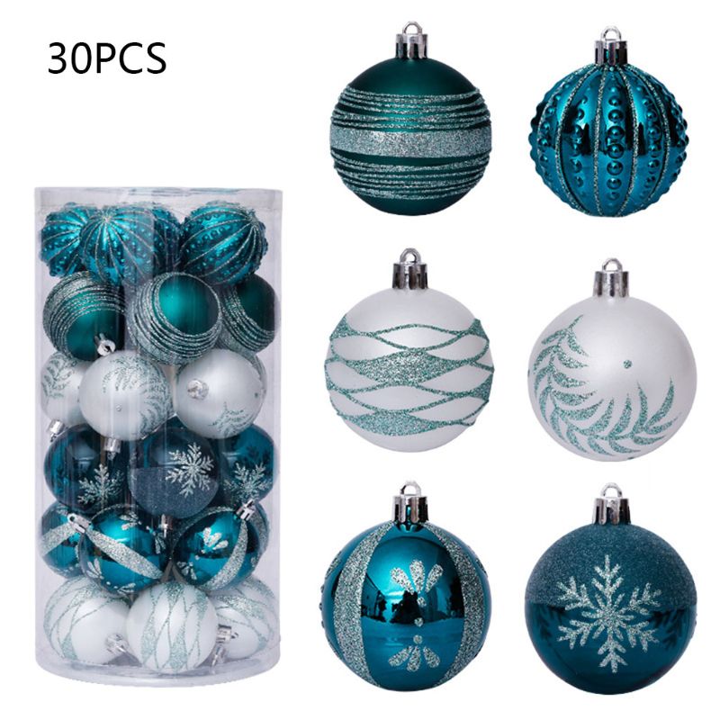 30 Stuks Kerst Bal Kerstballen Decoratie Xmas Tree Opknoping Ornament Wedding Party Home Decor Jaar Cadeau