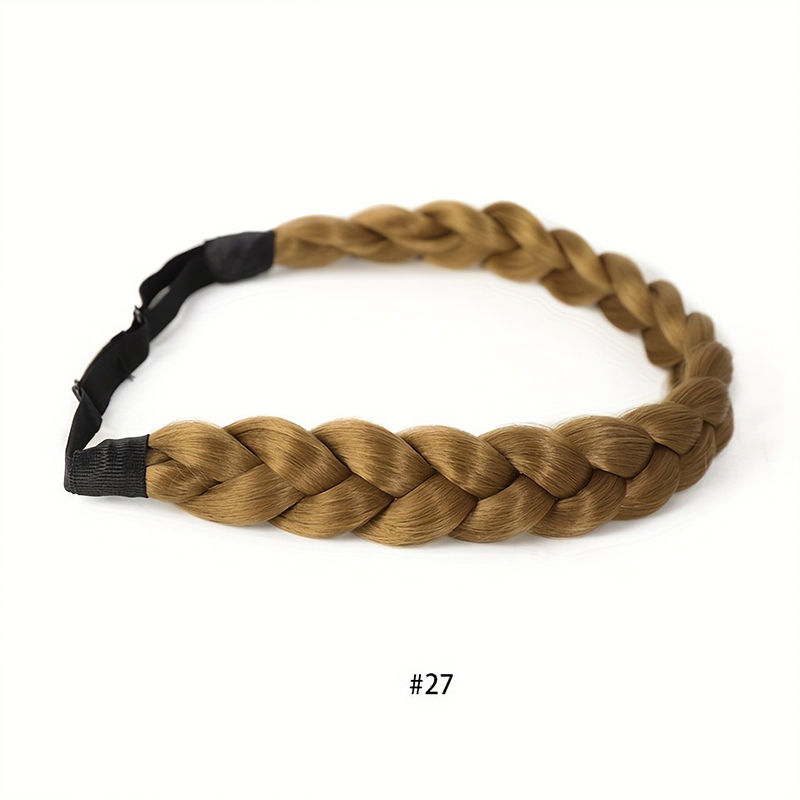 Falskt hår, hårbånd, håndlaget fiskebensflette til kvinner, flettet hår, pannebånd, flettet hårbånd: #5