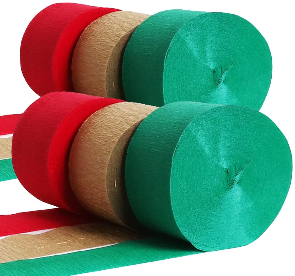 6 Rolls Crepe Paper Streamer Rolls Hanging Party Decor Eid Mubarak Ramadan Decor Weddiing Birtthday Party Backdrop Streamer: NO.3 6Rolls
