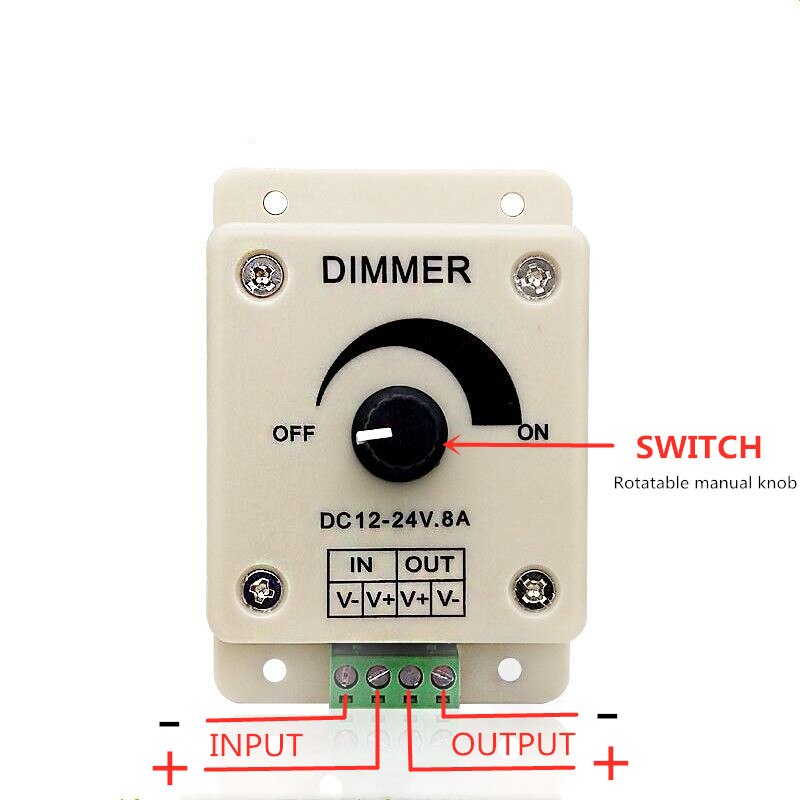 Jännitesäädin dc-dc jännitteen vakaaja 8a virtalähteen säädettävä nopeudensäädin  dc 12v led himmenninkytkin 12 v
