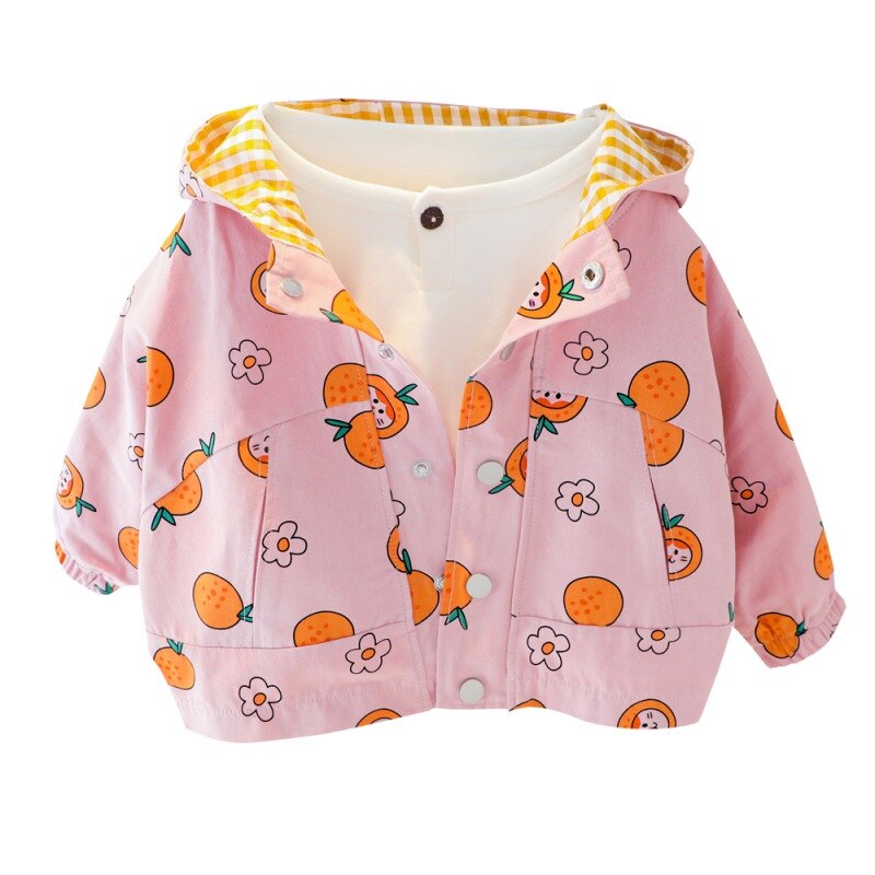 Herfst Baby Boy Kids Kleding Sets Cartoon Oranje Print Bovenkleding Kinderkleding Kinderen Jas Outfits Tops