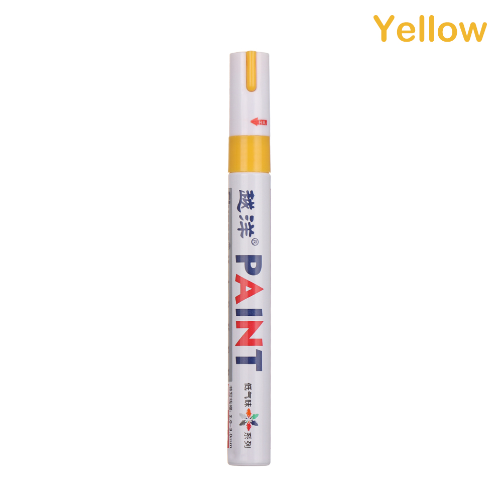 12 kleuren Waterdichte Auto Tyre Loopvlak Rubber Paint Pen Permanente Verf Marker Pennen Graffti Kras Reparatie Applicator Tool