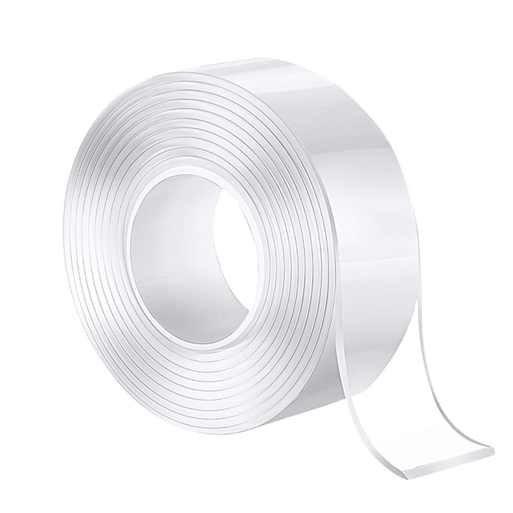 Sømløs tape 1m/3.0m/5m hjem haven genanvendelig gennemsigtig robust forskydning nano usynlig klæbemiddel nano klæbebånd nøgle vaskbar: 1000 x 30 x 1mm