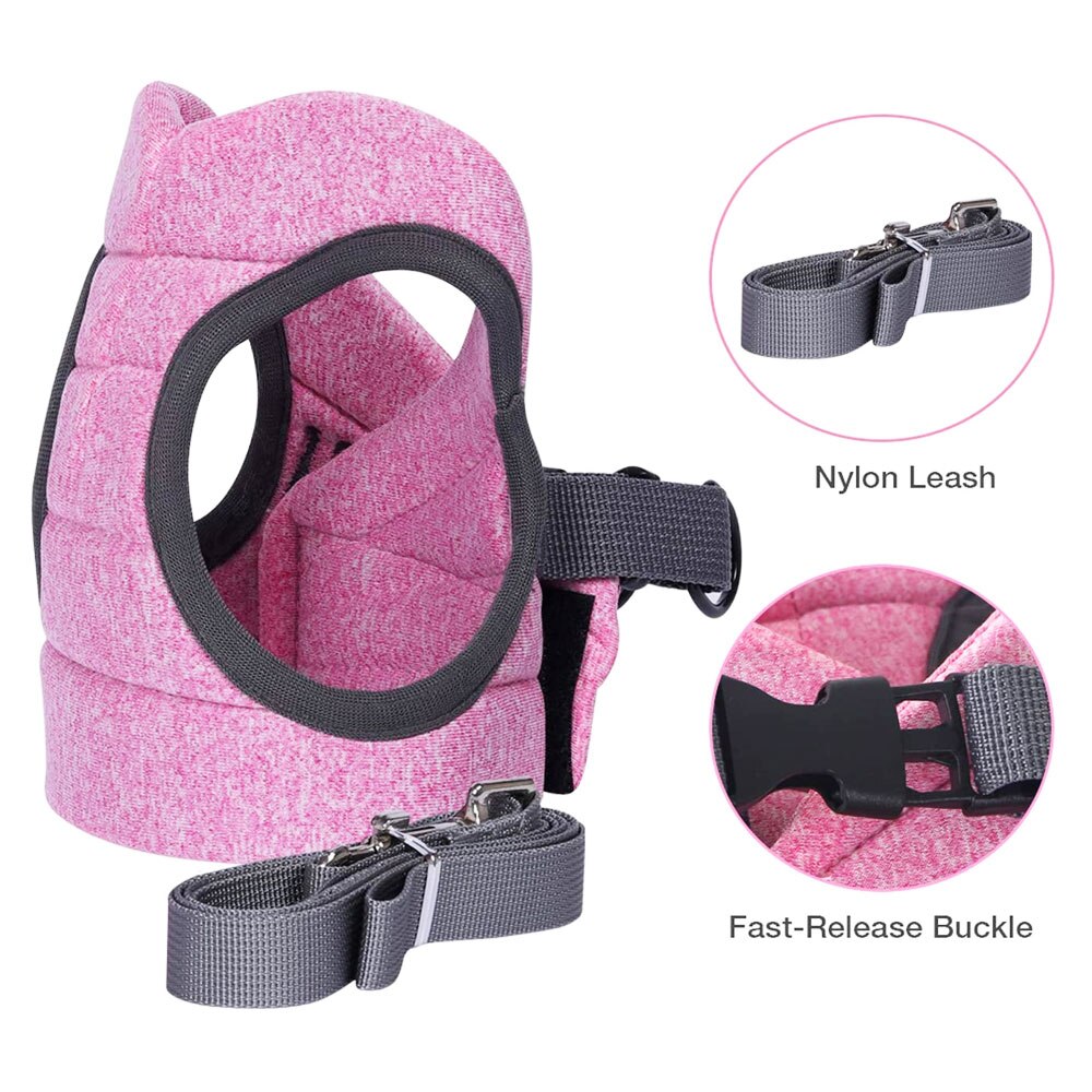 Zestaw uprząż i smycz dla kota robić chodzenia ultralekka kamizelka dla kotów z systemem amortyzacja anty-ucieczka odpowiednia dla szczeniąt króliki