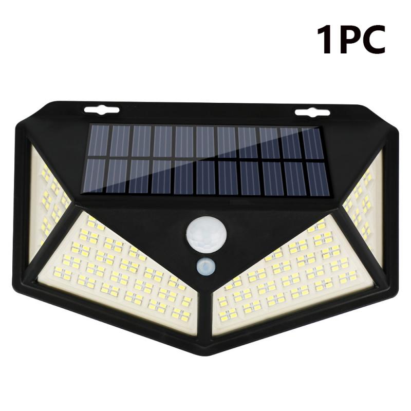 3.2V/7W Outdoor Courtyard Solar Lamp Wall Light 208 LED Garden PIR Motion Sensor Light Waterproof Street Light: 1PC 208LED