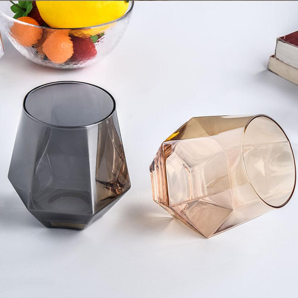 Phnom penh diamant färgglada glas bar sexkantig kristall whisky sprit glas juice kopp vin set
