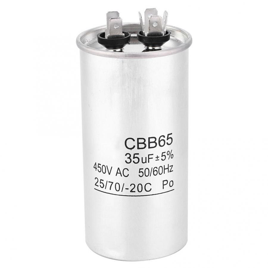 Cbb 65a 450v 35uf kompressorkondensator aluminiumsfolie klimaanlæg start kondensator