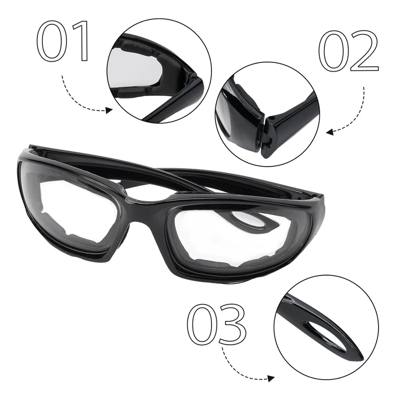 Anti-Fog Onion Goggles Tear Free Safety Eye Protection Glasses Kitchen Cooking Gadgets