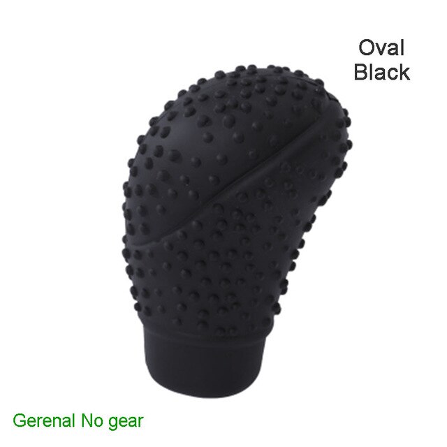 1Pc Car Silicone Gear Shift Head Cover for Suzuki Swift Volkswagen Passat B5 B6 Tiguan Jetta MK6 Skoda Octavia A7 A5 Accessories: Oval Black