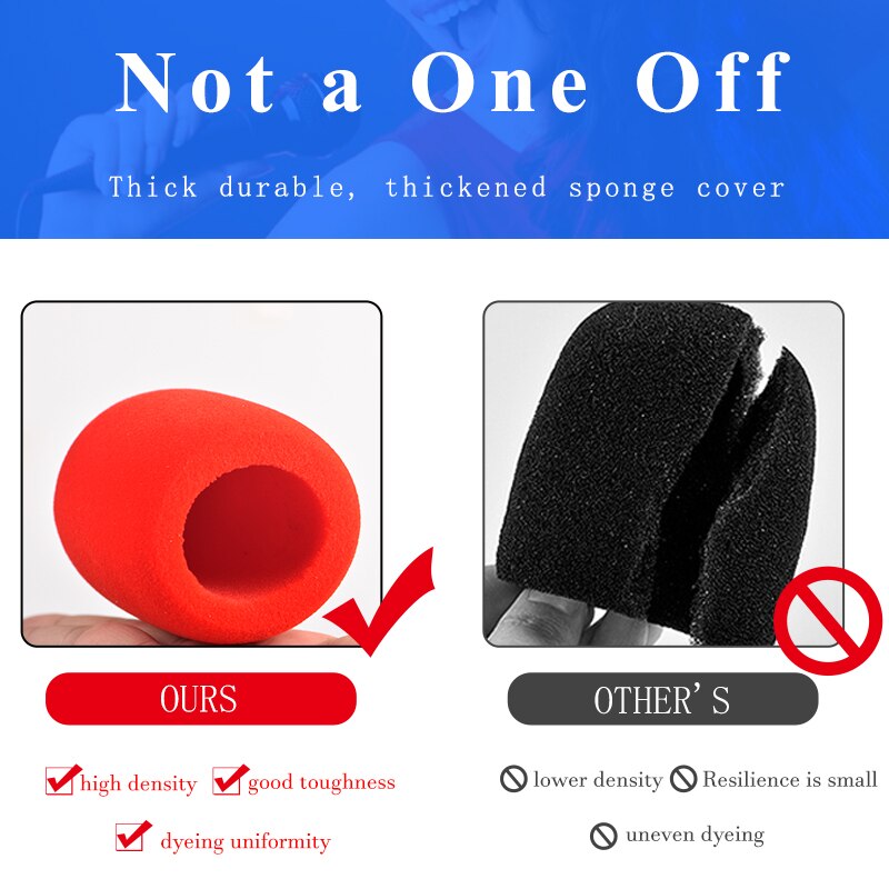 4pcs/lot Microphone Foam Thicken Mic Cover Sponge Studio WindScreen Protective Grill Shield Soft Mic Cap for KTV