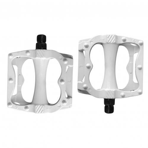 1 Pair Colourful Mountain Bike Fixed Cog Road Cycle Aluminum Pedal Bicycle Parts: White
