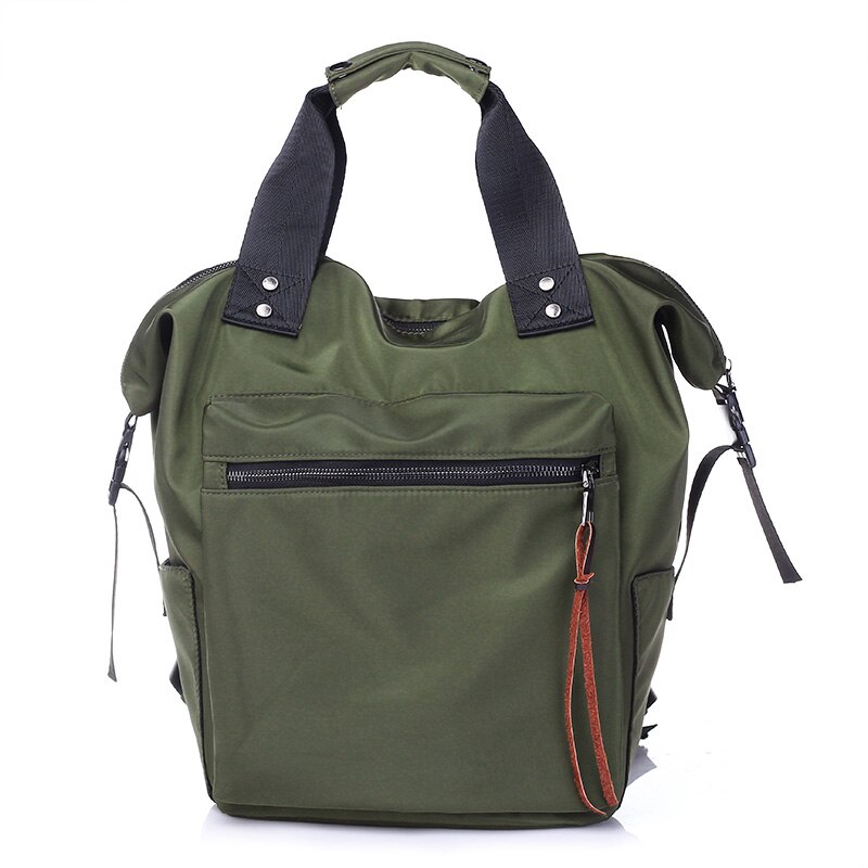 TTOU Nylon sac à dos femmes sacs à dos décontractés dames haute capacité retour au sac d'école adolescentes voyage étudiants Mochila Bolsa: Green
