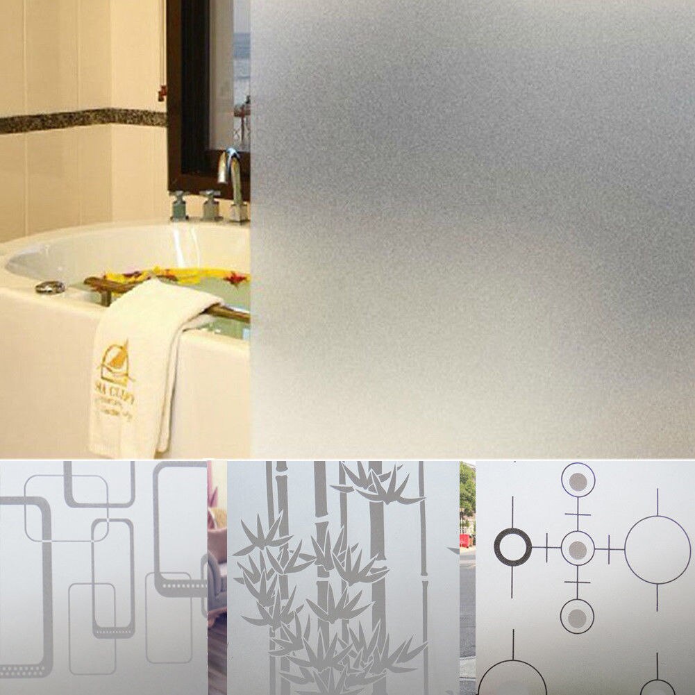 Nyeste 2m x 45cm vindue dør privatliv film værelse badeværelse hjemme glas klistermærke pvc frostet