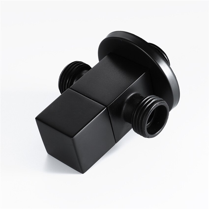Brass Black Quarter Turn Straight Water Angle Stop Valve Bathroom Shut Off Valve Turn Off Water Switch Water Flow Control Valve