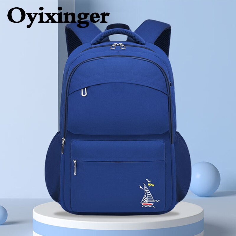 Oyixinger 2022 Student Rugzak Unisex Nylon Licht Schooltas Kinderen Grote Capaciteit Satchel Jongens Meisjes Bookbags