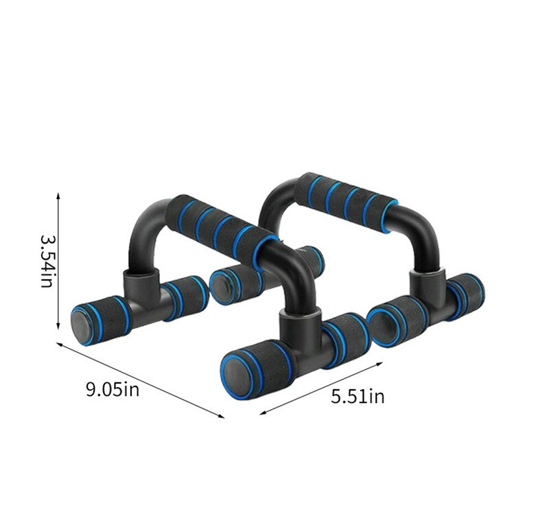 Fitness armhävningsstång armhävningsstativ barer verktyg för fitness bröstträning sportutrustning träningsträning hem armhävningsstativ: Blå