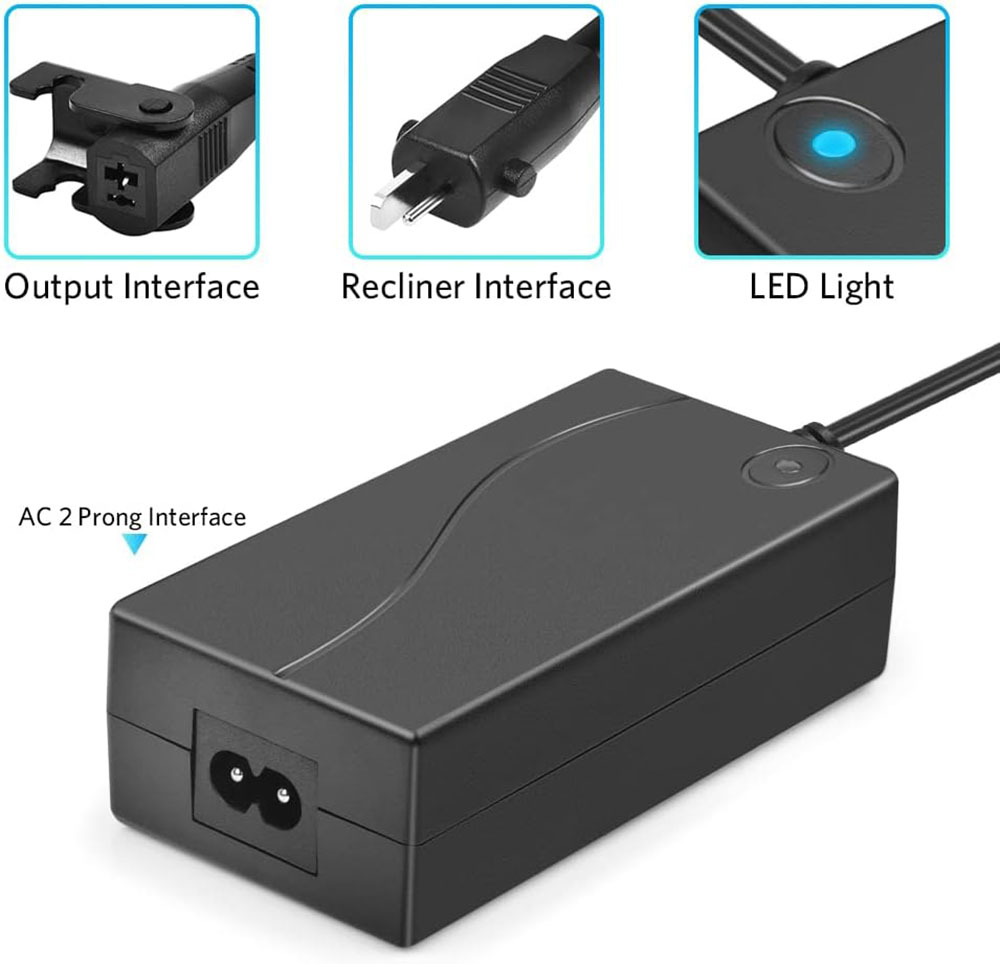 Liege adapter Magnet ring Universal AC/DC Schalt netzteil Transformator 29V 2a für Hub stuhl Okin Limoss Lazboy Stolz