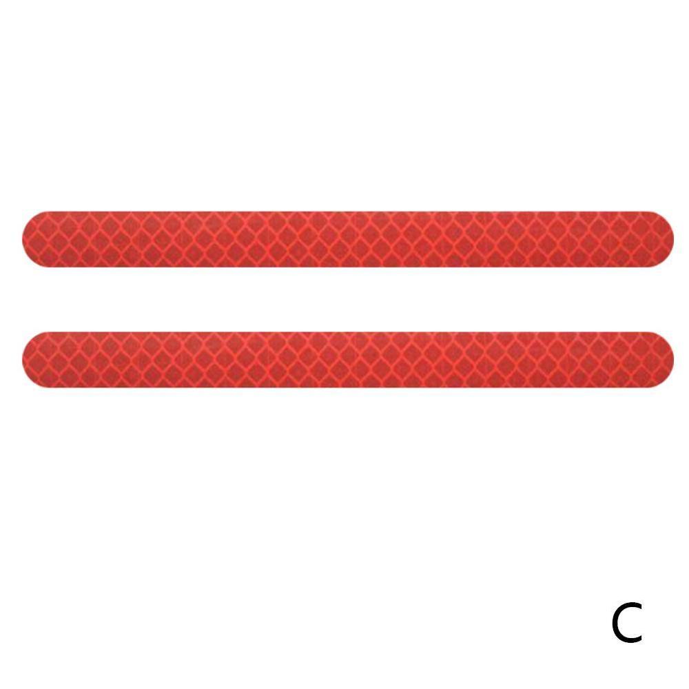 6Pcs Reflex Tape Reflective Strip Reflectante Car Stickers Exterior Tape Rearview Accessories Reflector Reflective Car Mirr D6O0: Red