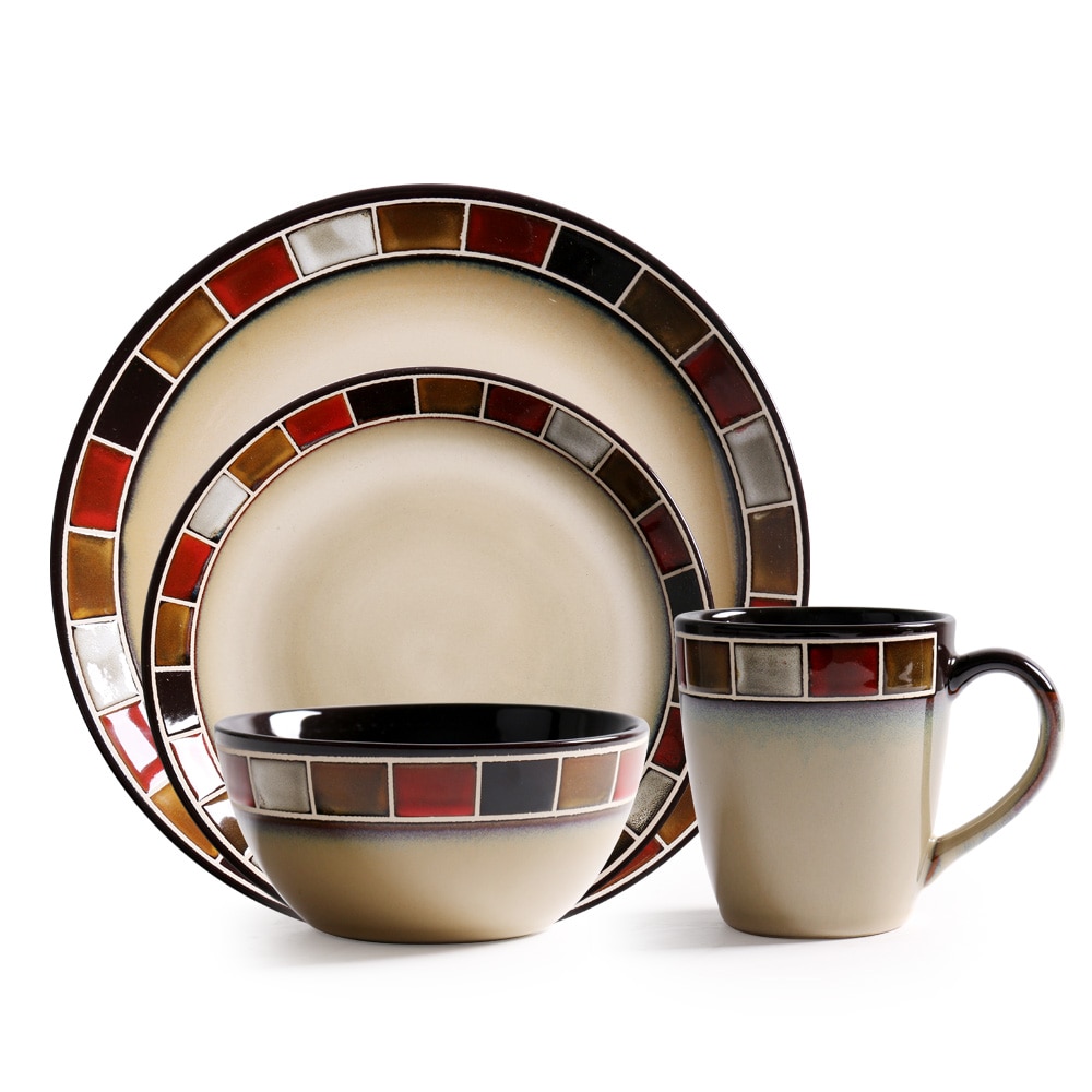 Vajilla occidental de cerámica con celosía roja, platos de cocina para el hogar, plato de carne, ensaladera, juego de tazas de leche para desayuno