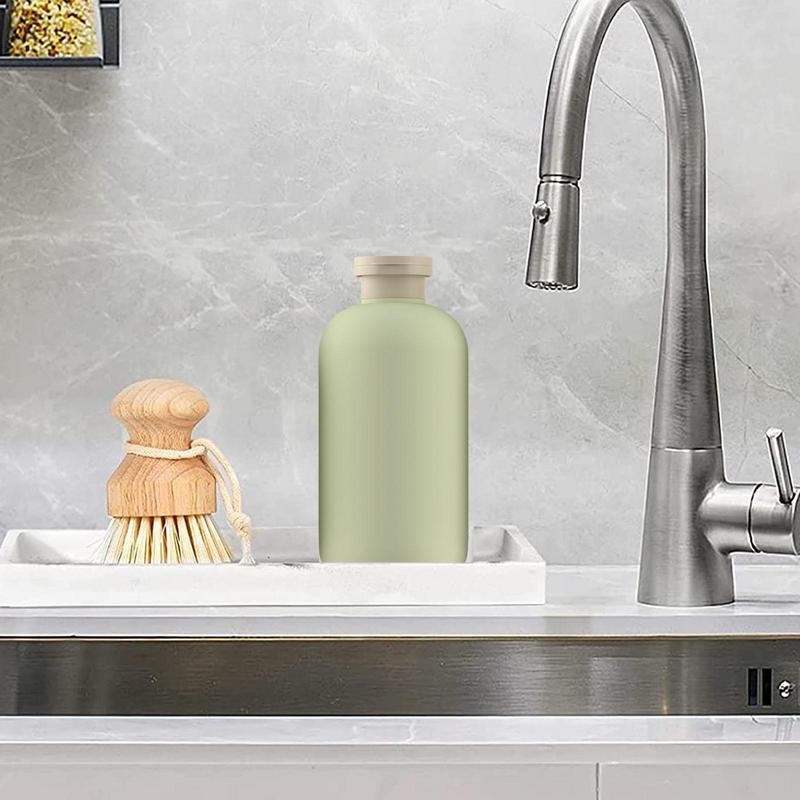 Green Refillable Bottle Filp Lid Empty Plastic Hand Sanitizer Shampoo Lotion Bottles Cosmetic Cream jar Travel tool 200~500ML