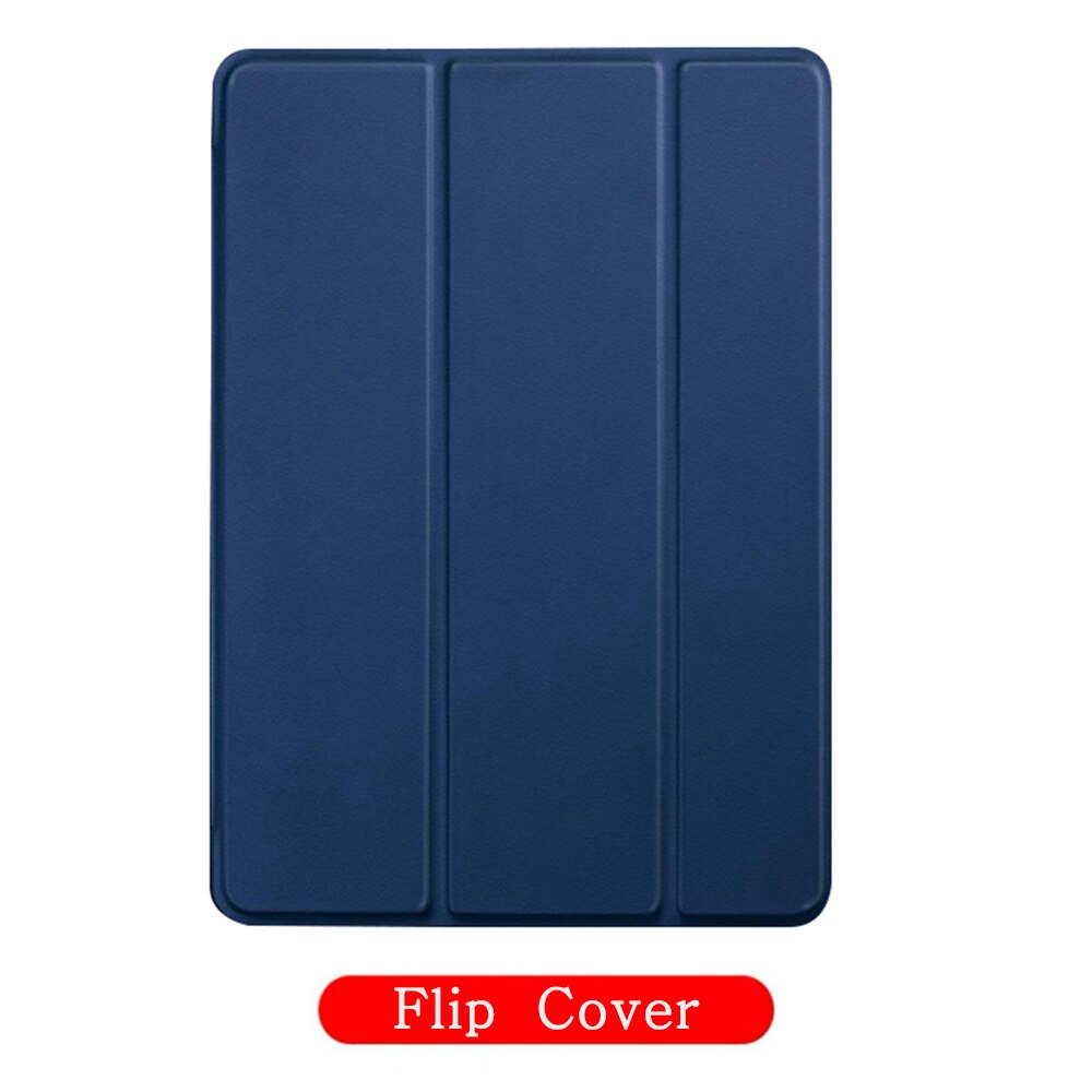 Funda Samsung Galaxy Tab Een 10.1 SM-T580 SM-T585 Shockproof Tablet Case Stand Houder Flip Cover Slim Coque + Gehard glas: Royal Blue