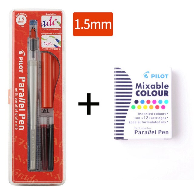Lápiz de pico de pato de caligrafía paralelo, FP3-SS DE ARTE especial, fuente de flor gótica, papelería de trabajo de arte en inglés y oficina: 1.5mm-ink