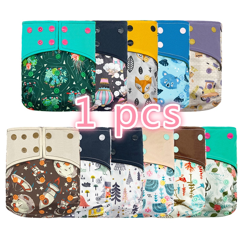 Wasbare Milieuvriendelijke Luiers Aanpassing & Hergebruik Luiers Geschikt Voor 0-2 Jaar Oud 3-15kg Babies