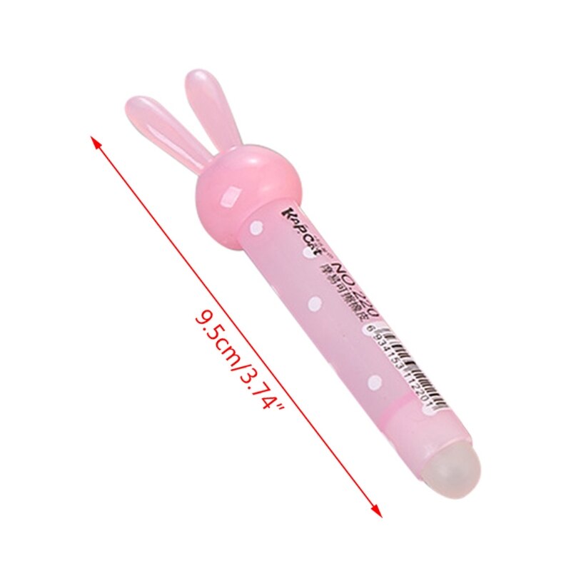 Gomme lapin Kawaii pour stylo effaçable, fournitures scolaires et de bureau mignonnes, papeterie