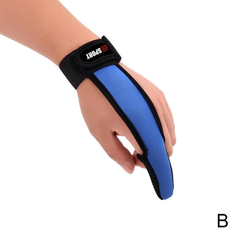 1 pièces unique protège-doigts coulée gant pêche doigt garde Surfcasting gant pêcheurs antidérapant accessoires de pêche antidérapant: Bleu