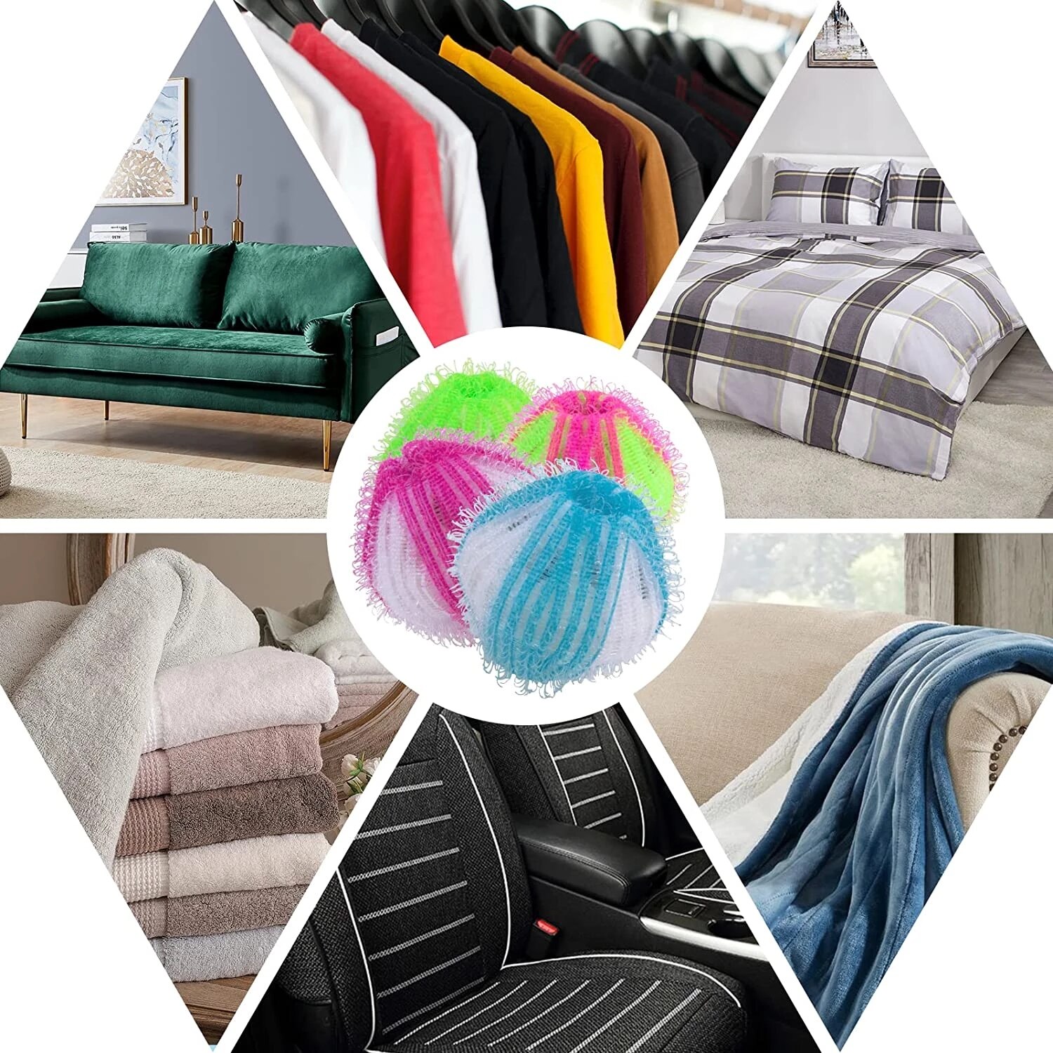 10pcs Magical Hair Removal Laundry Ball Clothes Personal Care Hair Ball Washing Machine Cleaning Ball Grabs Fuzz Hair Grab
