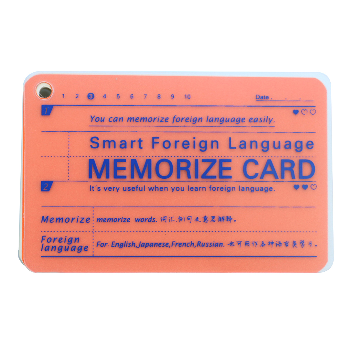 Smart Foreign Language Memorize Card English Memorization Word Book Portable English Learning Portable Notebook To Learn Chinese: Yellow