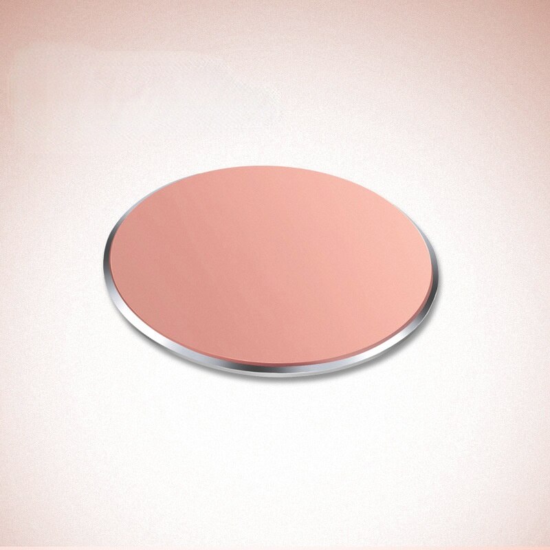 Soporte magnético Universal Circular para teléfono, pegatina de placa de Metal, ultradelgada lámina de hierro, yeso para película de soporte de imán fuerte: Frosted rose gold
