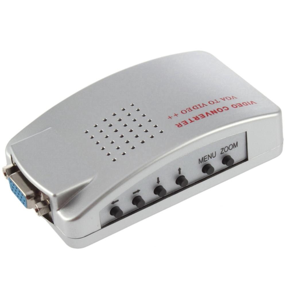 Universele NTSC PAL VGA naar TV AV RCA signaal adapter converter Video Switch Box composiet voor laptop